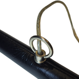Pool 3 Shade Lamp with Black Leather Shades