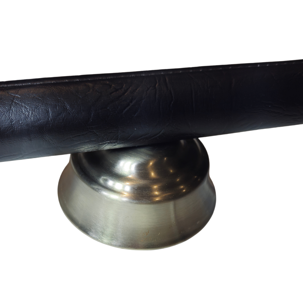 Pool 3 Shade Lamp with Black Leather Shades