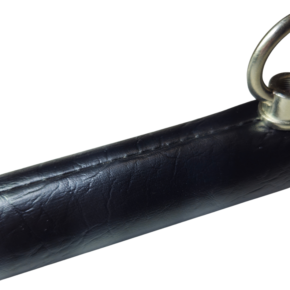 Pool 3 Shade Lamp with Black Leather Shades