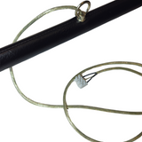 Pool 3 Shade Lamp with Black Leather Shades
