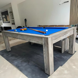 Rosetta Slate Bed Pool Dining Table | Grey Pine