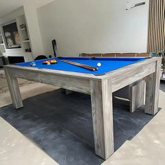 Rosetta Slate Bed Pool Dining Table | Grey Pine