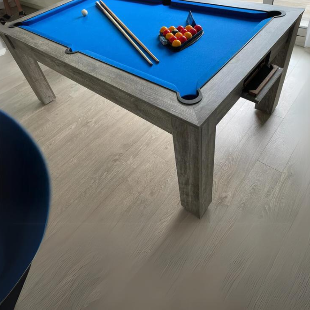 Rosetta Slate Bed Pool Dining Table | Grey Pine