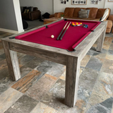 Rosetta Slate Bed Pool Dining Table | Grey Pine