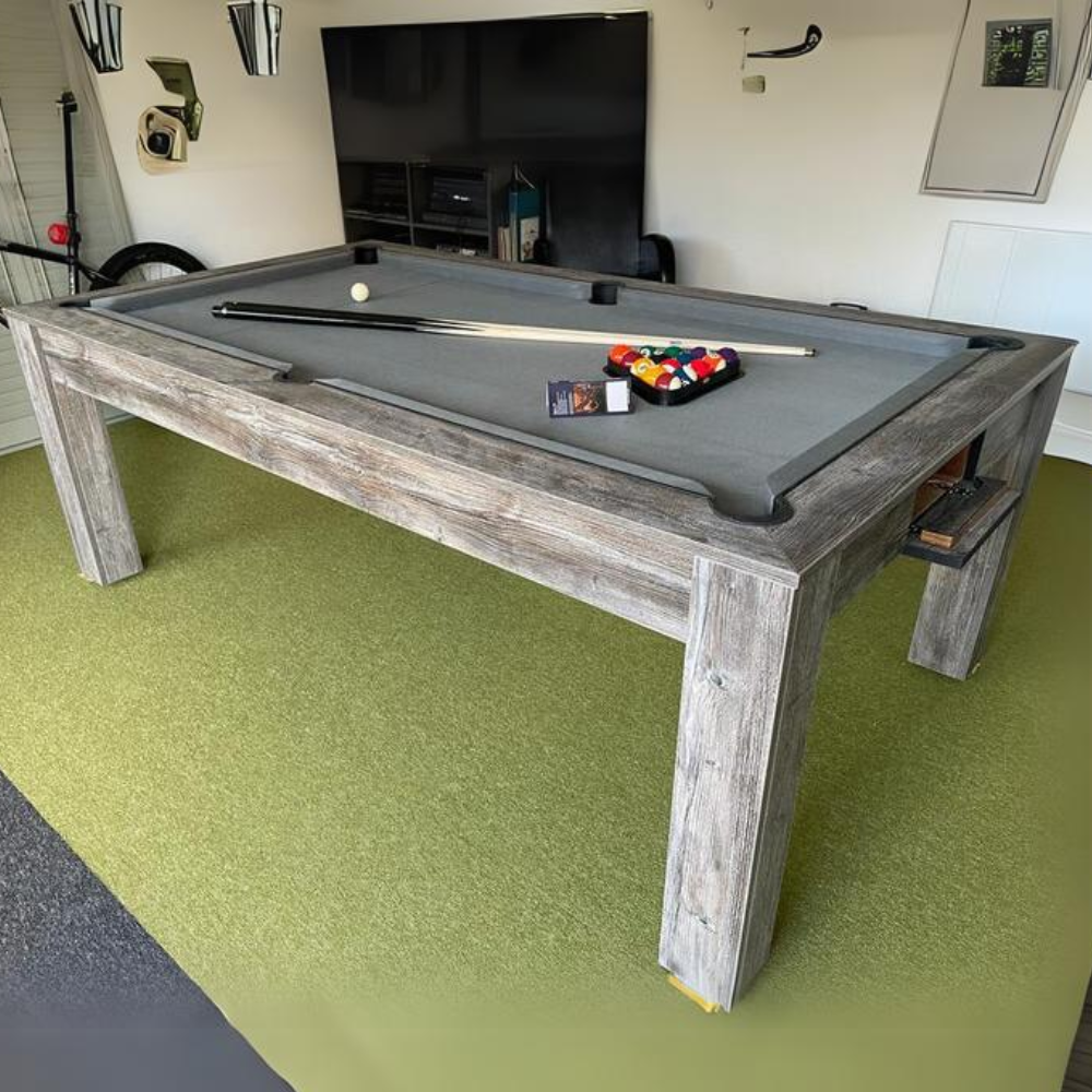 Rosetta Slate Bed Pool Dining Table | Grey Pine