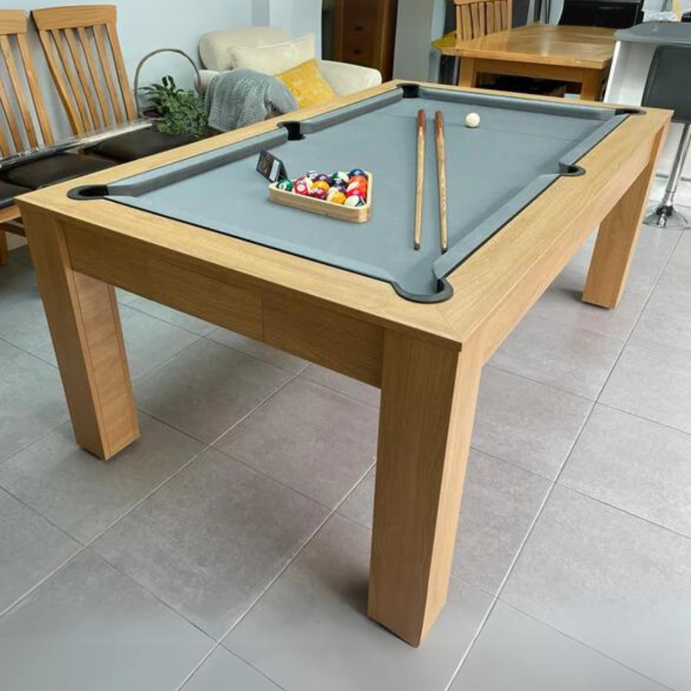 Rosetta Slate Bed Pool Dining Table | Nebraska Oak