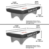 SAM K Steel Mark 2 Pool Table - 8ft, 9ft