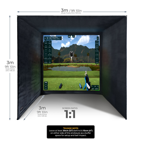 SimSpace Home Golf Enclosure 3 x 3 x 3 Mtr