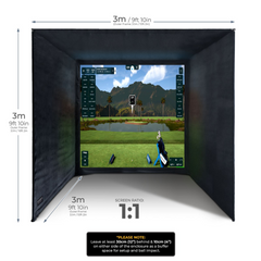 Home Golf Simulator 3 x 3 x 3 Mtr