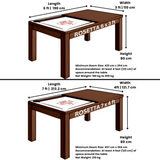 Rosetta Slate Bed Pool Dining Table | Grey Pine