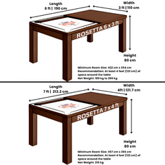 Rosetta Slate Bed Pool Dining Table | Grey Pine