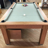 Traditional Slate Bed Pool Dining Table | Oak | Smart Silver Cloth
