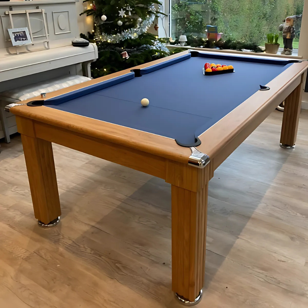 Traditional Slate Bed Pool Dining Table | Oak | Smart Slate Cloth