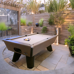 Cry Wolf Outdoor Pool Table | Bronze | Elite Pro Bankers Grey Cloth