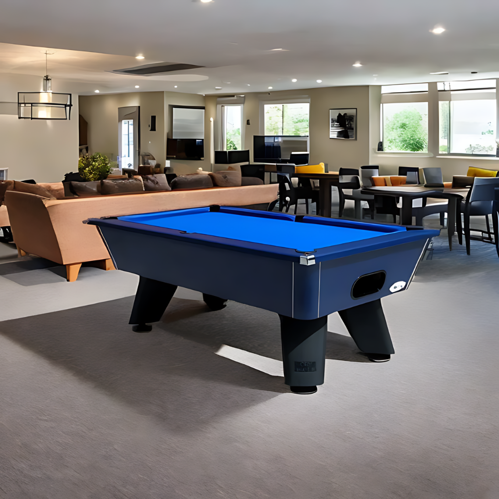 Cry Wolf Indoor Pool Table | Midnight Blue | Smart Royal Blue Cloth