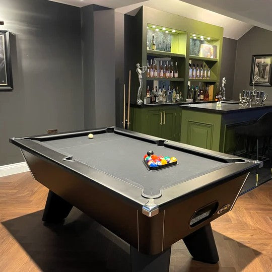 Cry Wolf Indoor Pool Table | Black | Smart Black Cloth