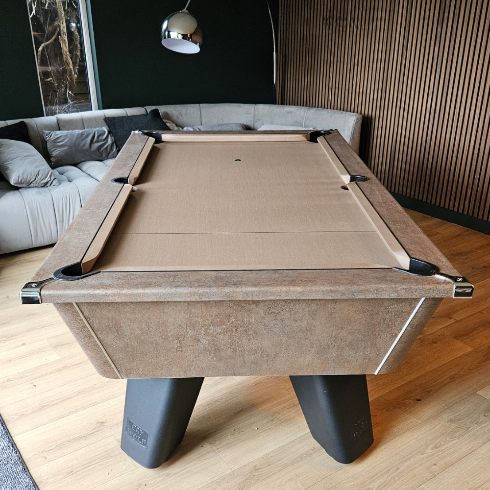 Cry Wolf Indoor Pool Table | Bronze | Smart Taupe Cloth