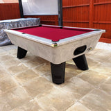 Cry Wolf Outdoor Pool Table | Urban Grey | Elite Pro Red Cloth