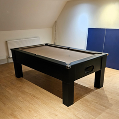 Cry Wolf Square Leg Pool Table | Black | Smart Silver Cloth