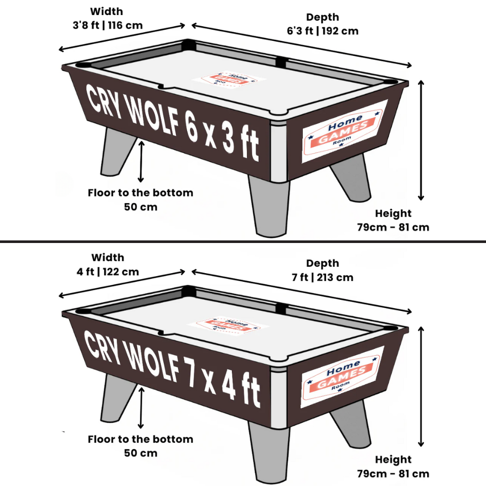 UK Pool Table Dimensions