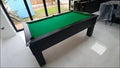 Cry Wolf Slate Bed Indoor Square Leg Pool Table - Black