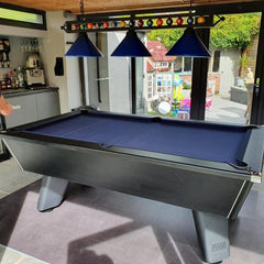 Cry Wolf Indoor Pool Table | Black | Elite Pro Marine Blue Cloth