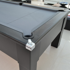 Cry Wolf Square Leg Pool Table | Black | Elite Pro Bankers Grey Cloth