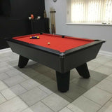 Cry Wolf Indoor Pool Table | Black | Smart Red Cloth