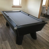 Cry Wolf Indoor Pool Table | Black | Elite Pro Bankers Grey Cloth