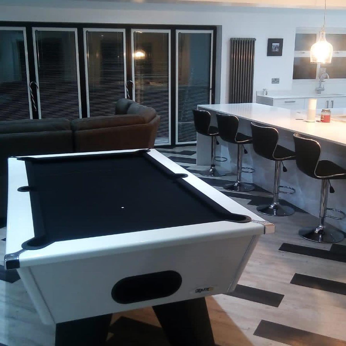 Cry Wolf Indoor Pool Table | White | Smart Black Cloth