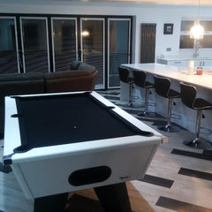 Cry Wolf Indoor Pool Table | White | Smart Black Cloth