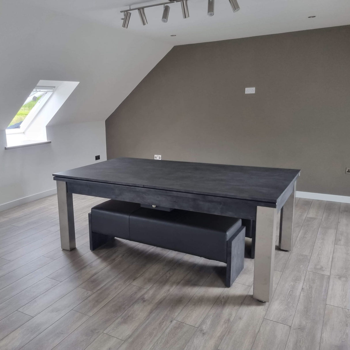 FMF | Elixir Slate Bed Pool Dining Table | Anthracite Slate