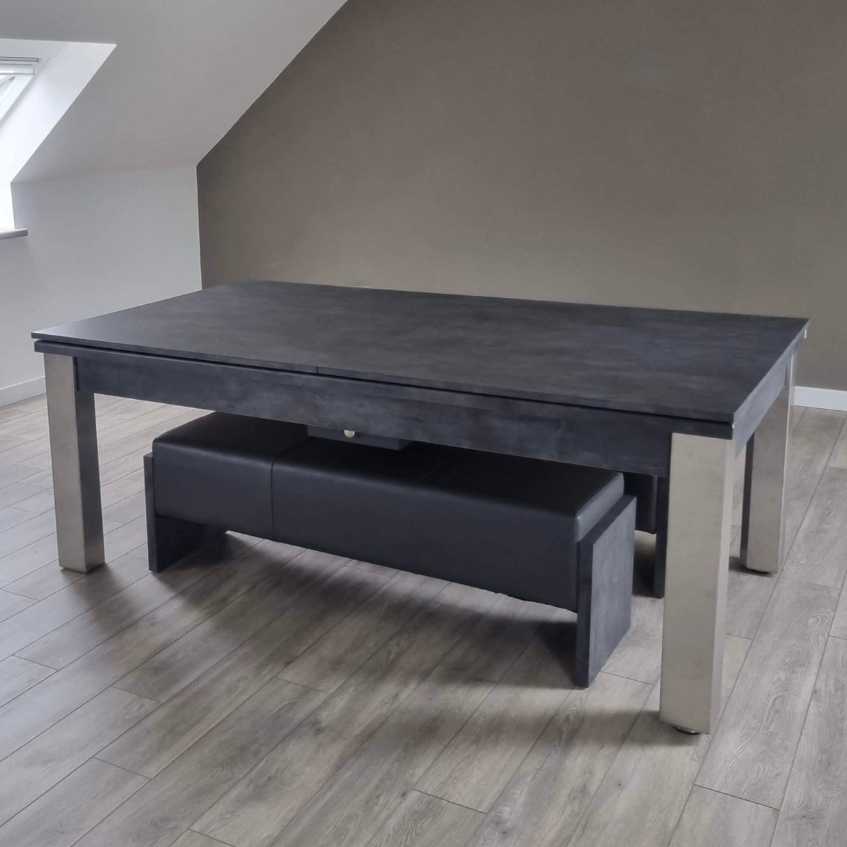 FMF | Elixir Slate Bed Pool Dining Table | Anthracite Slate