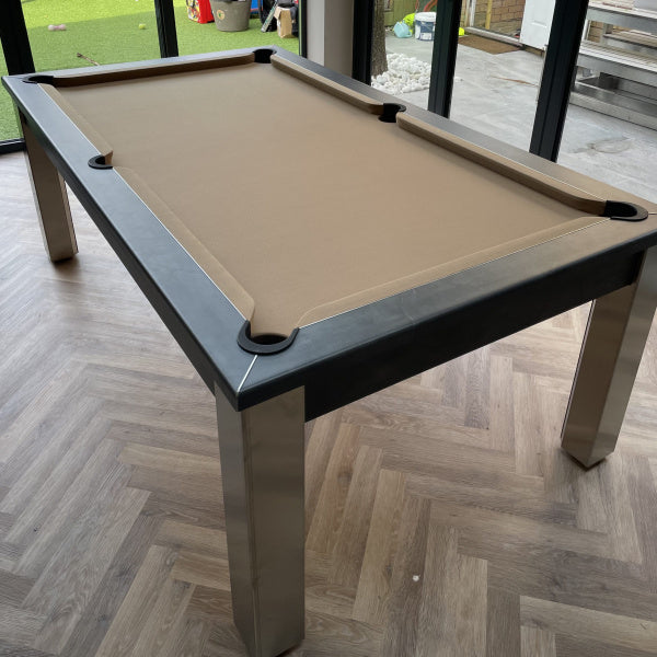 FMF Elixir Pool Dining Table | Anthracite Slate | Elite Pro Camel Cloth