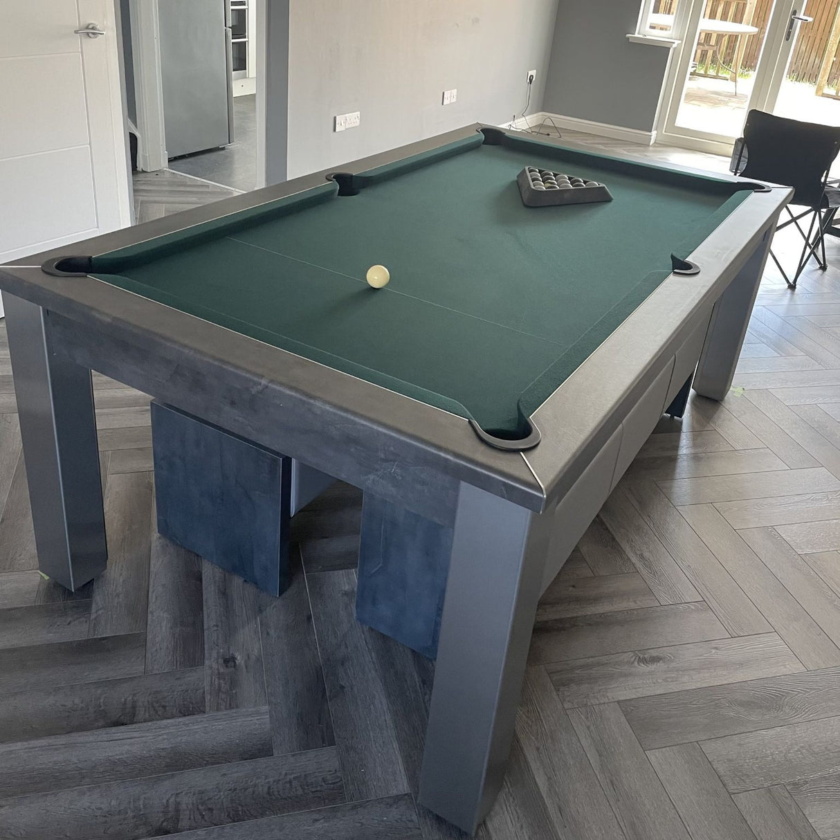 FMF Elixir Pool Dining Table | Anthracite Slate | Smart Ranger Green Cloth