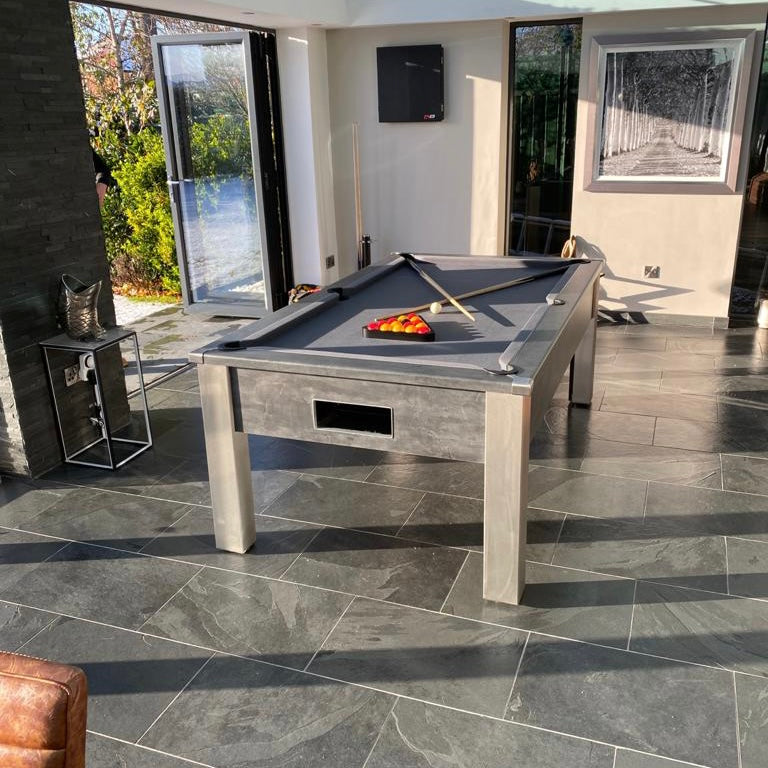 FMF Spirit Tournament Pool Table | Anthracite Slate | Smart Silver Cloth