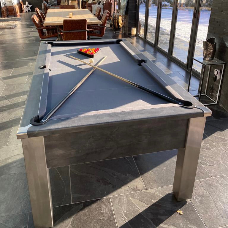 FMF Spirit Tournament Pool Table | Anthracite Slate | Smart Silver Cloth