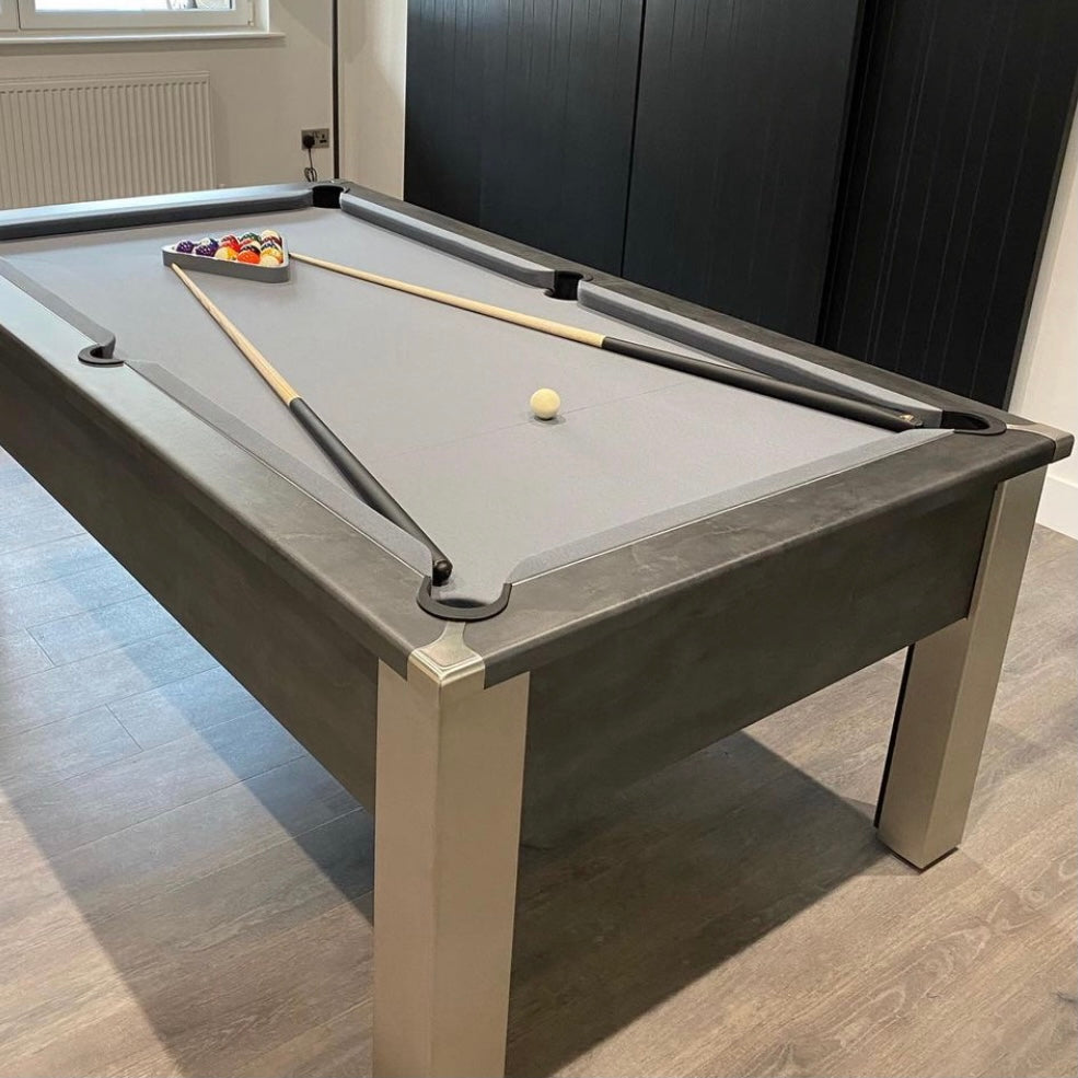 FMF Spirit Tournament Pool Table | Anthracite Slate | Smart Silver Cloth