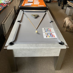 FMF Spirit Tournament Pool Table | Chicago Concrete | Smart Silver Cloth