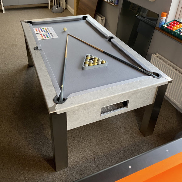 FMF Spirit Tournament Pool Table | Chicago Concrete | Smart Silver Cloth