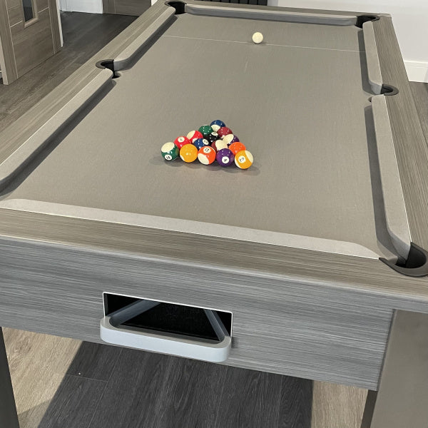 FMF Spirit Tournament Pool Table | Metallic Graphite Grey | Strachan 777 Grey Cloth
