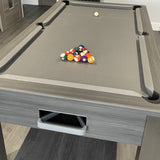 FMF Spirit Tournament Pool Table | Metallic Graphite Grey | Strachan 777 Grey Cloth