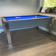FMF Spirit Tournament Pool Table | Metallic Graphite Grey | Elite Pro Royal Blue Cloth
