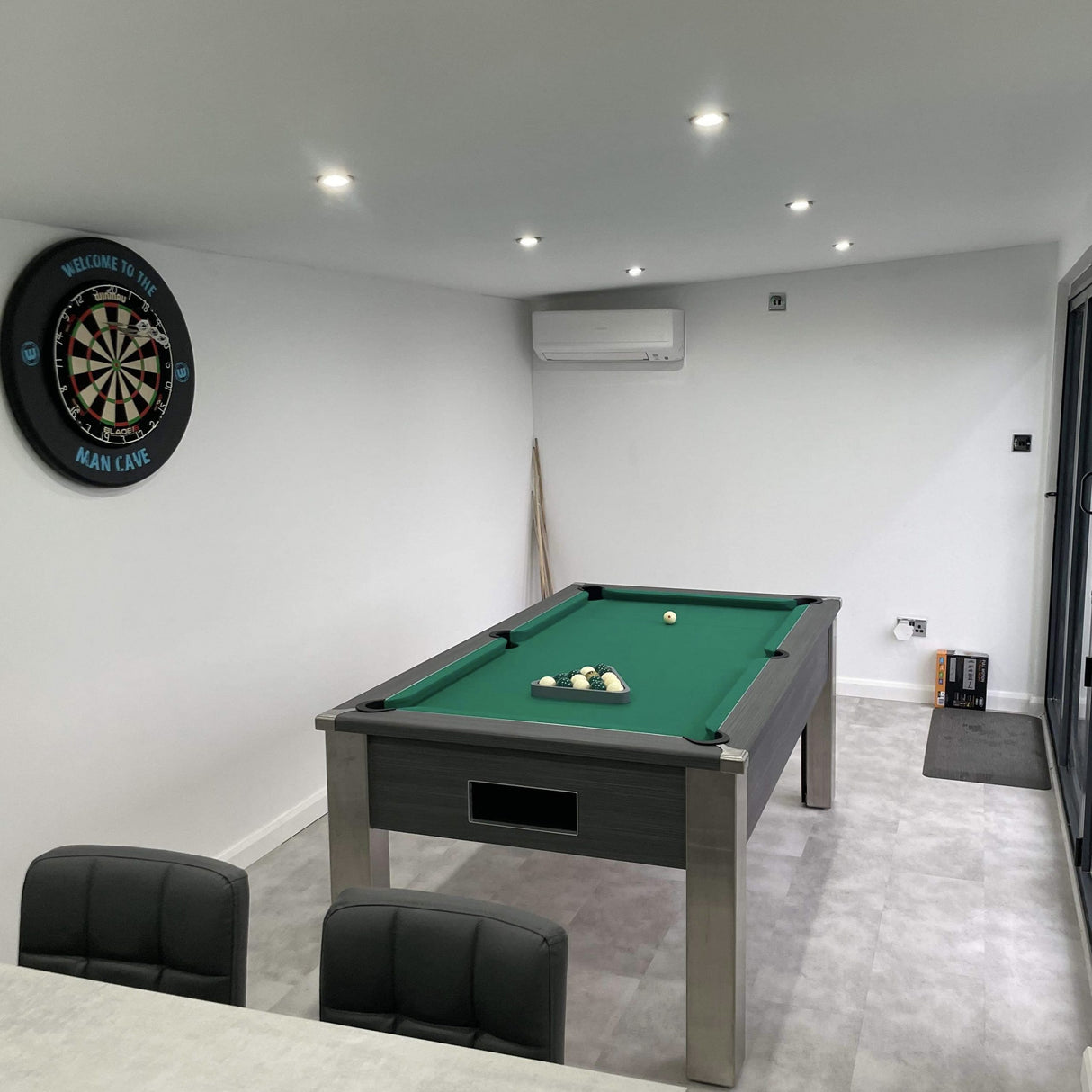 FMF Spirit Tournament Pool Table | Metallic Graphite Grey | Elite Pro American Green Cloth