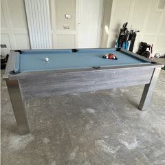 FMF Spirit Tournament Pool Table | River Oak | Smart Powder Blue Cloth
