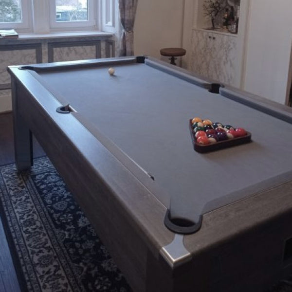 FMF Spirit Tournament Pool Table | River Oak | Smart Silver Cloth