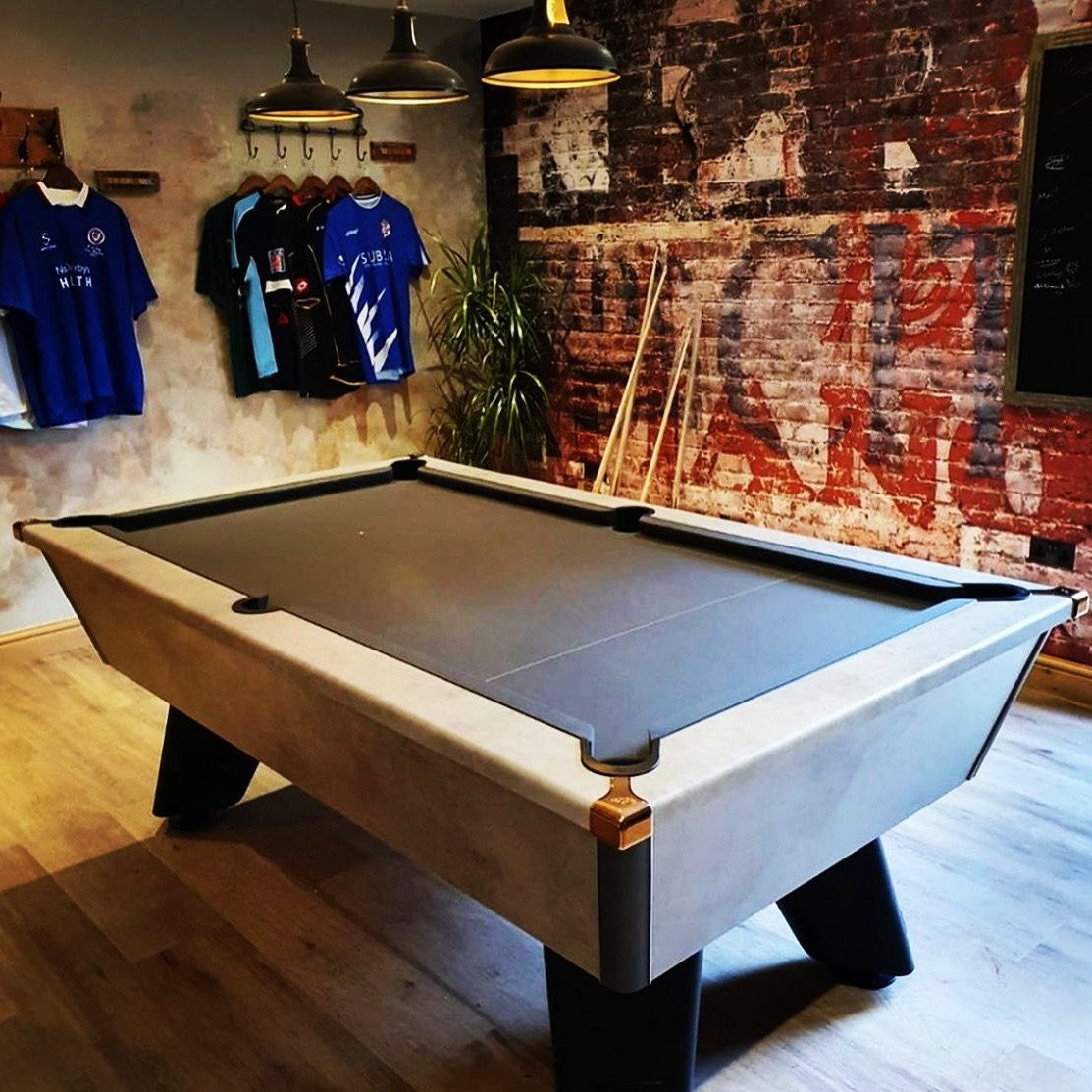 Cry Wolf Indoor Pool Table | Urban Grey | Smart Black Cloth