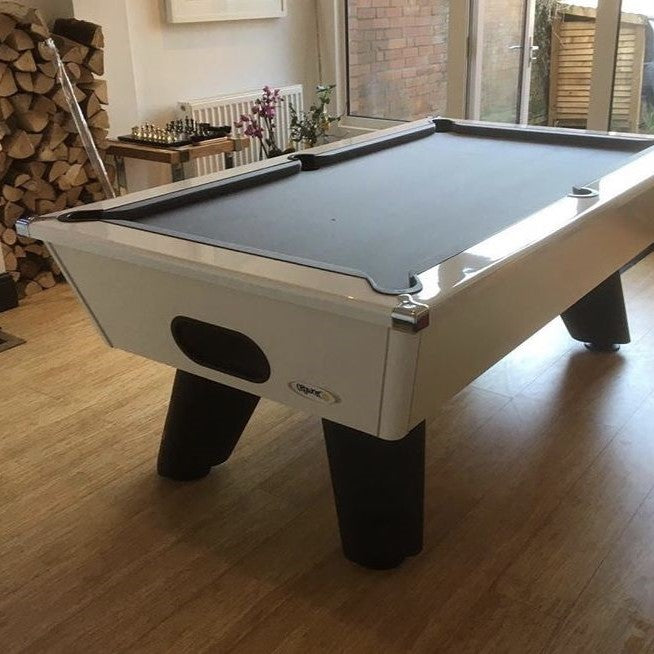 Cry Wolf Indoor Pool Table | White | Smart Silver Cloth