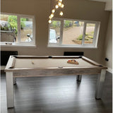 FMF Elixir Pool Dining Table | Distressed Oak | Elite Pro Camel Cloth