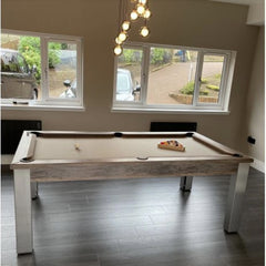 FMF Elixir Pool Dining Table | Distressed Oak | Elite Pro Camel Cloth
